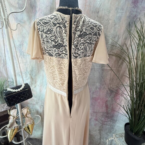 📌Bery Love Champagne Wedding Guest -  Cocktail - Prom - Formal Dress With Lace - Picture 10 of 15